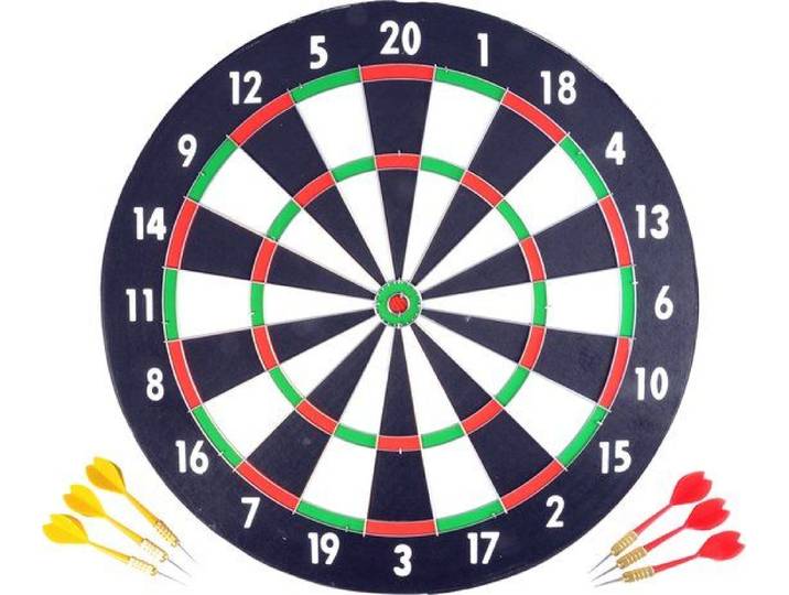 Longfield Darts - Dartbord 43 cm - 6 Dartpijlen (set van 6)