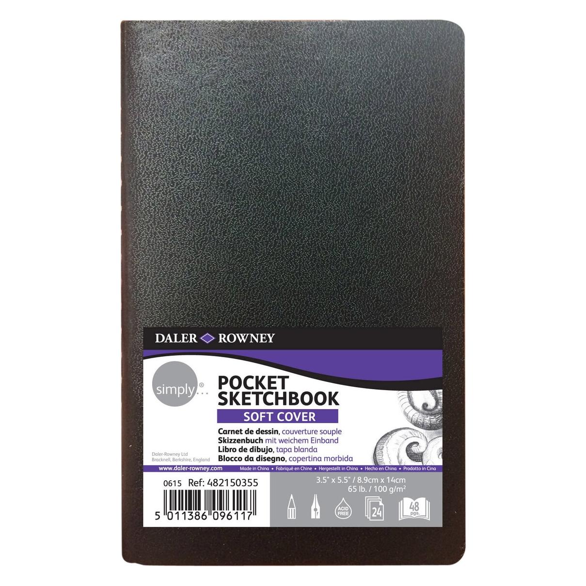 Daler-Rowney Skizzenbuch Pocket 48Seiten 100g.Softc. (Blanko, Weicher Einband) (D482150355)