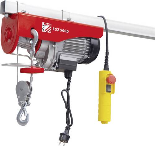 Holzmann Maschinen ESZ500D_230V Elektrischer Seilhebezug Tragfähigkeit (mit Umlenkrolle) 500 kg Tragfähigkeit (ohne Umlenkrolle) 250 kg