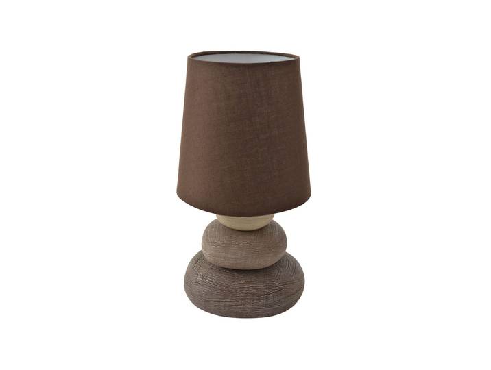 Näve Stoney Tischleuchte Keramik Dunkelbraun 31 cm