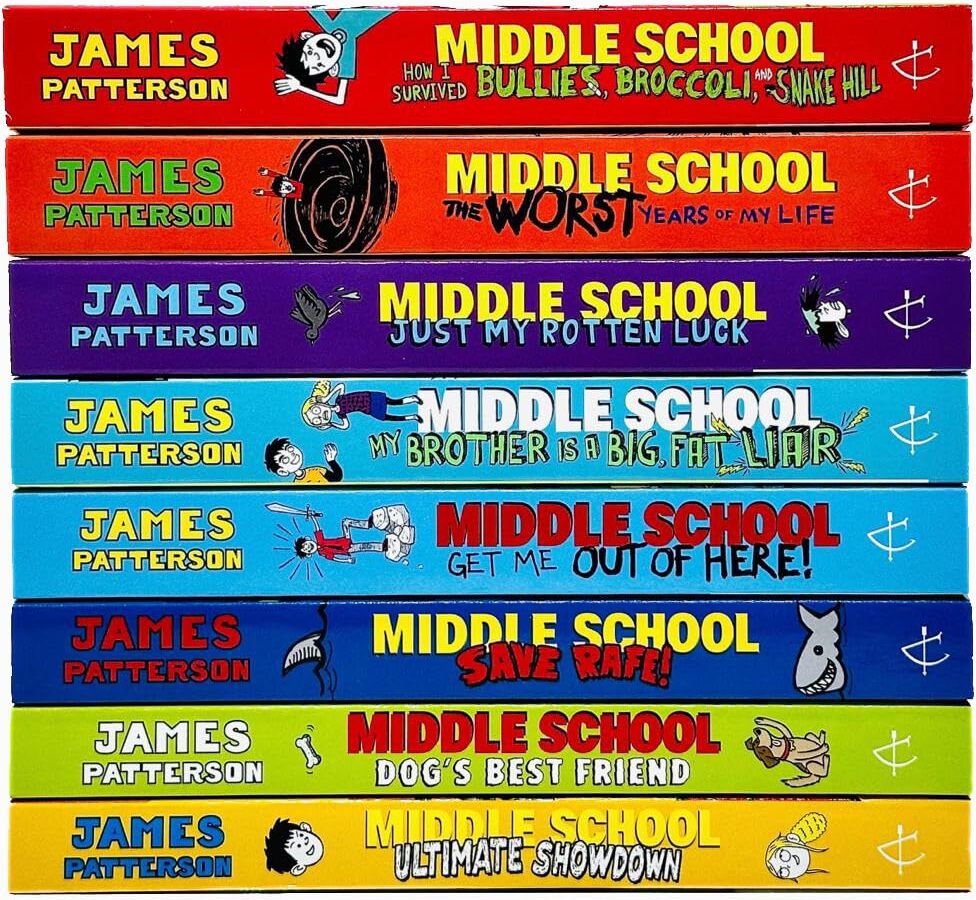 Young Arrow Middle School 8 Books Collection Set by James Patterson - Paperback - Ages 9-12 - Rafe Khatchadorian School Stories - Great Gift for Reluctant Readers