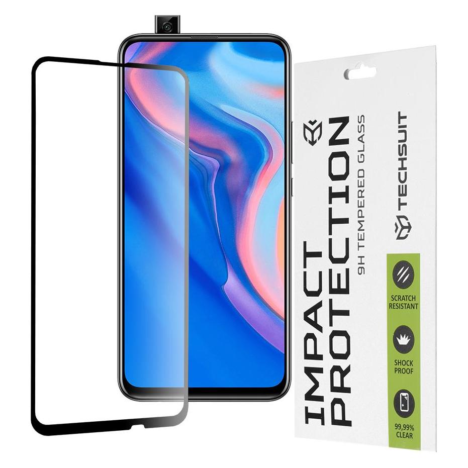 Techsuit - 111D Full Cover / Full Glue Glass - Huawei P Smart Z / Y9 Prime 2019 - Black (Huawei P Smart Z, Huawei Y9 Prime (2019)) (56337893)