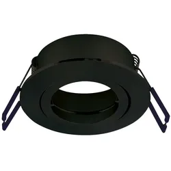 Einbaurahmen schwenkbar mit Druckring Ø 82 mm Schwarz