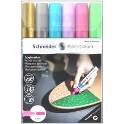 Schneider Paint-It V2 Acrylstifte 4.0 mm Mehrfarbig