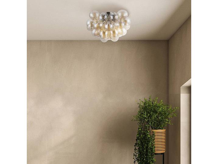 Plafonnier Balbo Ø 50cm Cuivre/Cuivre 8 Verre coloré / Métal mixte G9
