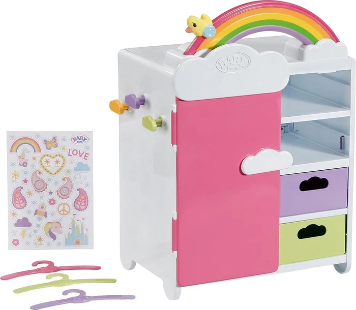BABY born Regenbogen Kleiderschrank, 2 Stück