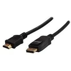 Logo Video-Kabel DisplayPort-Stecker - HDMI-Stecker, 5m, schwarz, Blister, EOL (5 m), Videokabel, Schwarz
