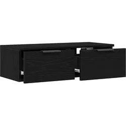vidaXL Wandschrank Schwarz Eichen-Optik 68 x 30 x 20 cm Holzwerkstoff