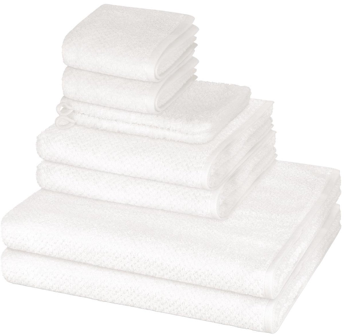 Cawö Handdoekenset 8 stuks Pure wit