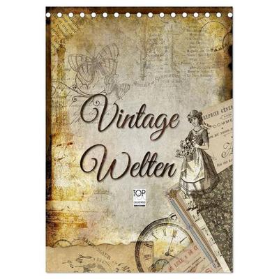 Vintage Welten (Tischkalender 2027 DIN A5 hoch), CALVENDO Monatskalender