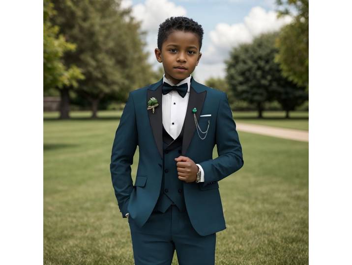Costumes à Revers pour Garçons, pour Occasions Importantes, Livraison Rapide, 4 Pièces, Tenue Porte-Anneau de Mariage, Cérémonie de Remise de Diplôme, Populaire