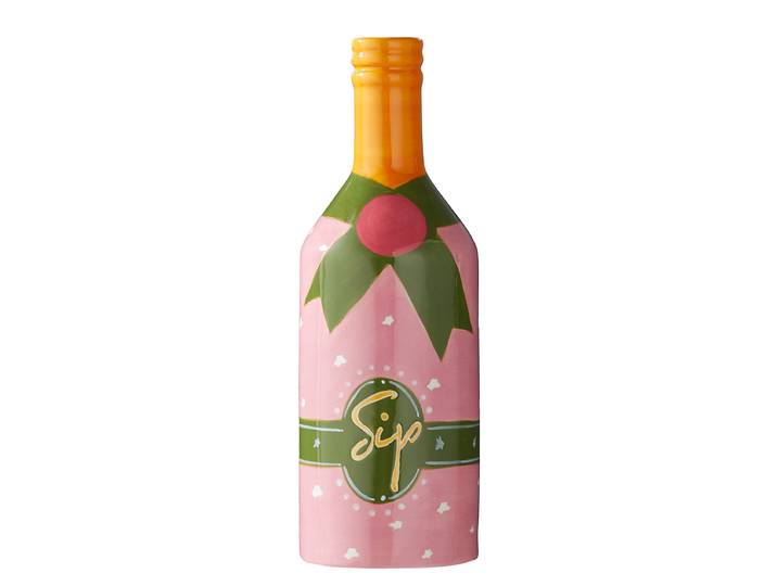 Vase Flasche Ø 8cm Pink/Pink