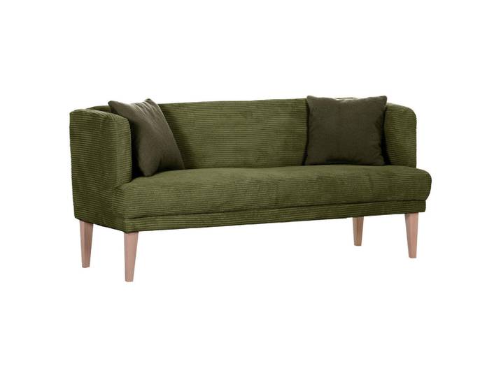 Landscape Sitzbank, Eiche, Dunkelgrün, Holz, massiv, 2-Sitzer, 170x83x70 cm, Stoffauswahl, Esszimmer, Bänke, Sitzbänke