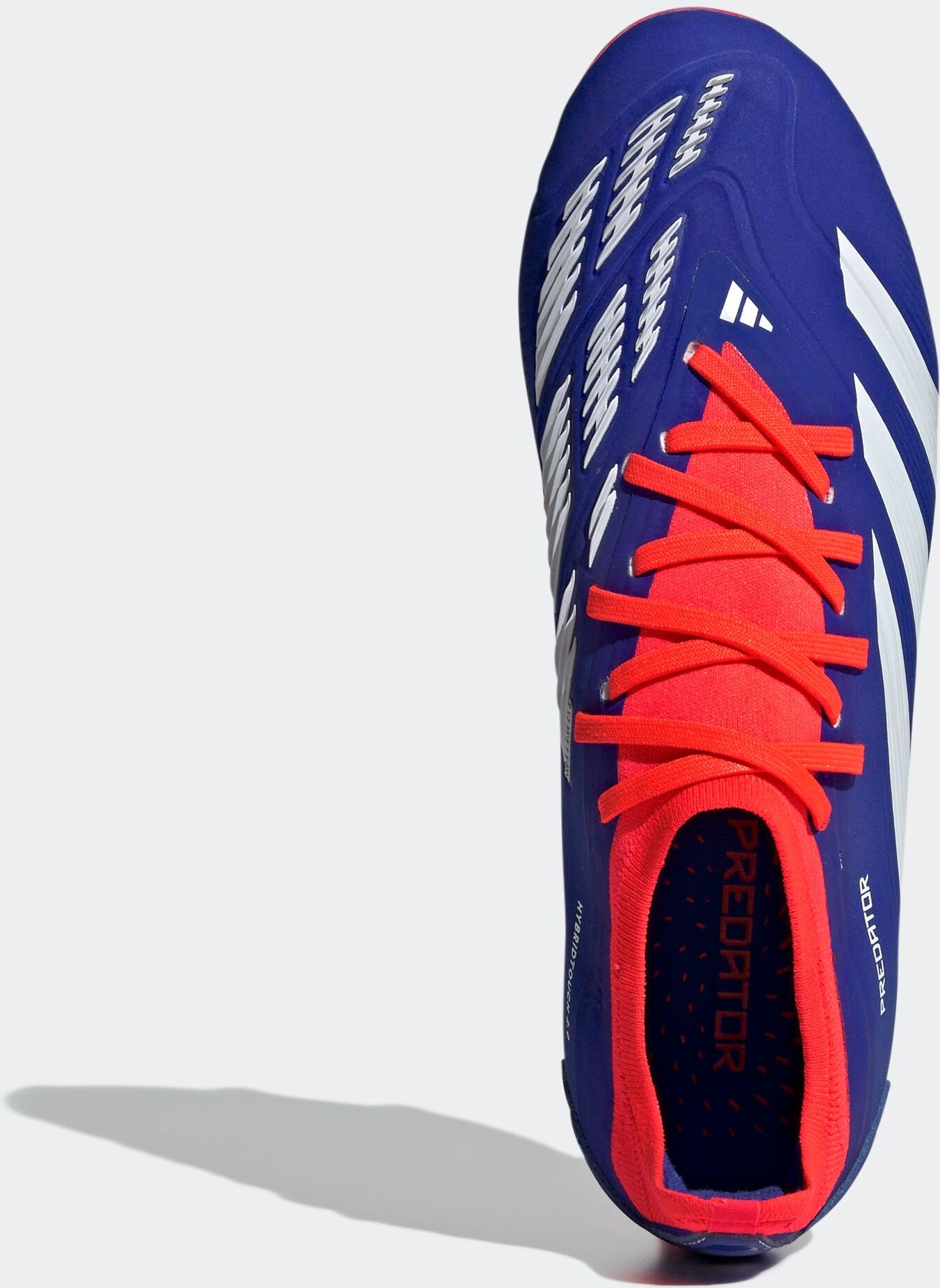 Fussballschuh ADIDAS PERFORMANCE "PREDATOR PRO FG", Gr. 39, weiss (cloud weiß, solar rot, lucid blau), Synthetik, Textil, Schuhe Fussballschuh, für Rasenplätze cloud weiß, solar rot, lucid blau 39