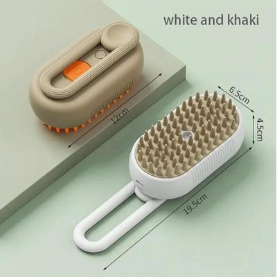 Uplift Treasures Electric Pet Spray Massage Comb white And Khaki