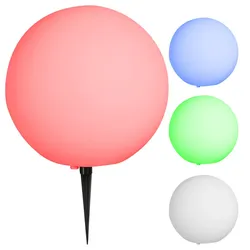 Kugelleuchte Erdspieß Steckleuchte Gartendeko Kugellampe Außenleuchte, inkl. Kabel, App-Steuerung dimmbar, Smart RGB LED 10W 806Lm, DxH 30x45 cm