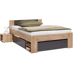 Bett Azurro 2-140 Anthrazit/Eiche Artisan