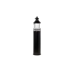 Laterne  Leuchtturm ¦ schwarz ¦ Metall,Glas ¦ Maße (cm): H: 99  Ø: 21.0