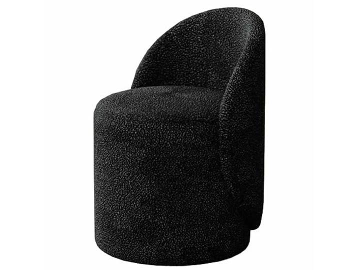 IXMLDAXD Der Stuhl, Soft Padded Dining Chair - Stylish Faux Lamb Velvet Makeup for Living Room & Bedroom Comfortable Stool with Backrest for Dressing Table(A,Non Rotatable)
