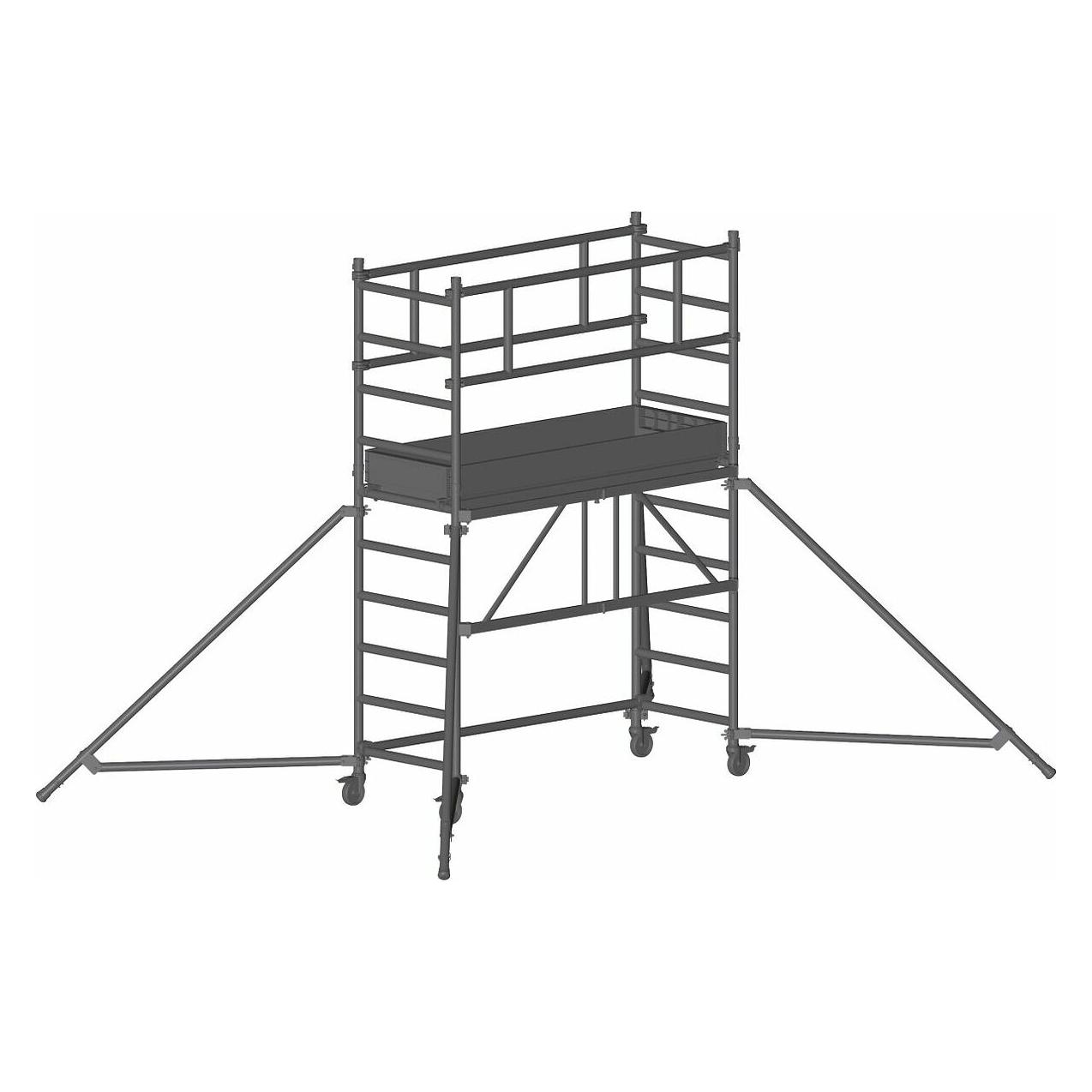 Zarges Arbeitsgerüst PaxTower 1T 0,72 x 1,80 m Arbeitshöhe 3,55 m (Gerüst, 180 cm) (53512)