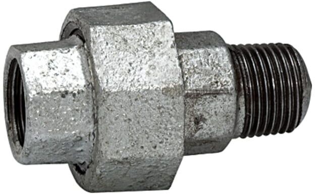 Riegler Verschraubung 331, IG/AG, Rp/R 2, schw. Temperguss feuerverz. (TFV 331-20-D)