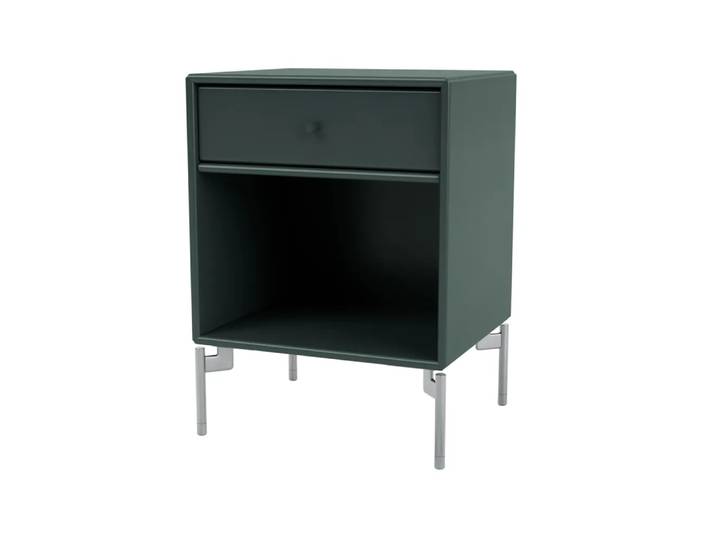 Montana Dream Nachttisch Black jade 163, Chrombeine