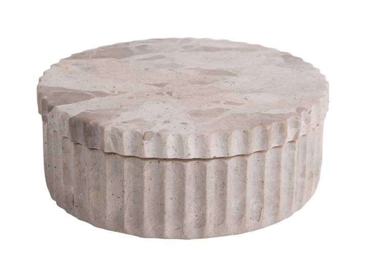 Schale Meliora – gefertigt aus Marmor - mit Deckel - Braun - Luxusbetten24