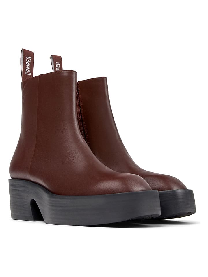 Camper Leder-Boots in Bordeaux - 37