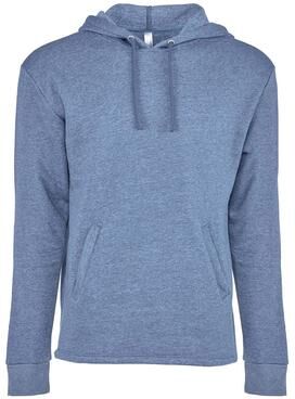 Next Level 9300 Apparel Malibu Pullover Hoodie in Heather Bay Blue size Large   60/40 cotton/polyester NL9300