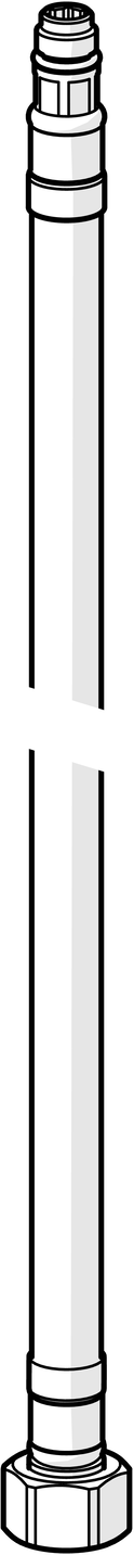 tuyau de raccordement 59914685 L = 550, G3 / 8-M10x1, HANSA