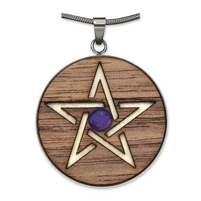 Edelstein 'Waldzeichen' Amethyst Pentagramm