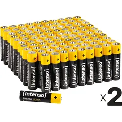 Intenso Micro-Batterie-Set Energy Ultra, AAA LR03, 200 Stück (200 Stk., AAA), Batterien + Akkus