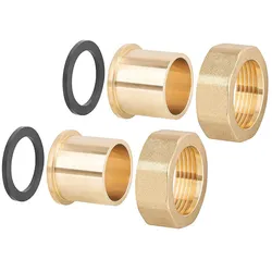 Lötanschluß-Verschraubung 2 1/2''x54mm m. je 2 Überwurfmuttern, Löttüllen und Dichtringen (W1)