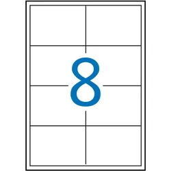 Apli, Etiketten, Universalus-Etiketten, 97 x 67,7 mm, rechteckig, Balta 100 Blatt
