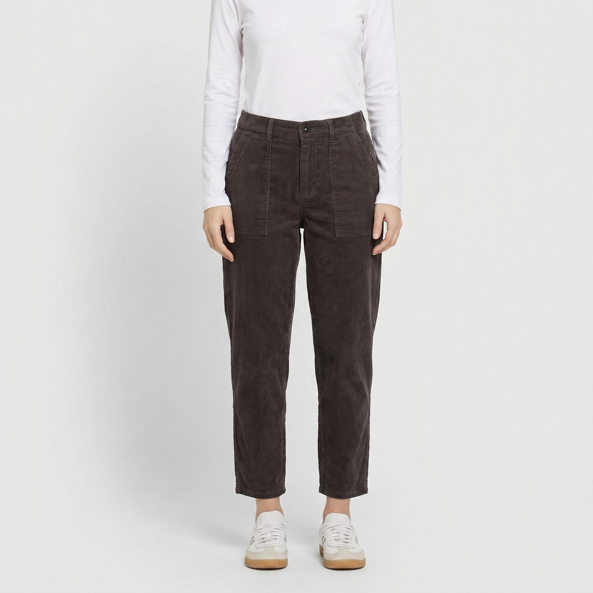 Cordhose MAC, Damen, Gr. 34, N-Gr, truffle brol, Obermaterial: 90% Polyester, 10% Polyamid, unifarben, lang, Hosen Cordhose, feiner Glanz, mittlere Leibhöhe, Relaxed Fit truffle brol 34, N-Gr