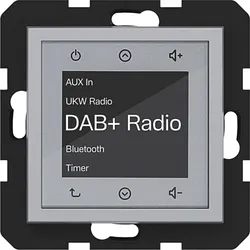 Hager WAN6111TA Radio Touch UP DAB+, Bluetooth, A.x/C.x, titan metallisch, lackiert