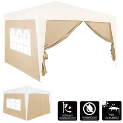 Casaria Casaria Seitenwände Faltpavillon 2er-Set Beige 3x2m