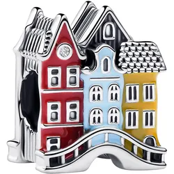 Pandora 794934C01 Charm Silber Bunte Häuser