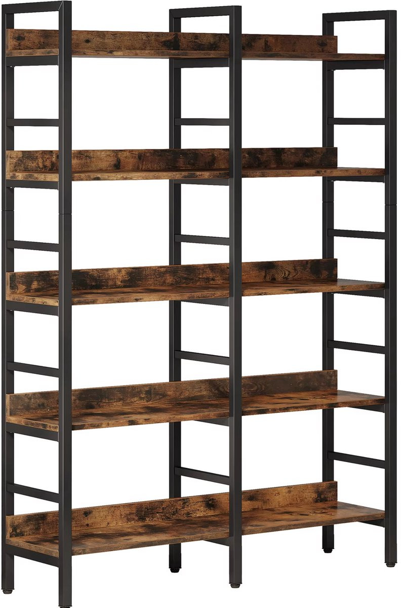 5-laags Boekenkast Wandplank Bruin Hoogte: 180 cm