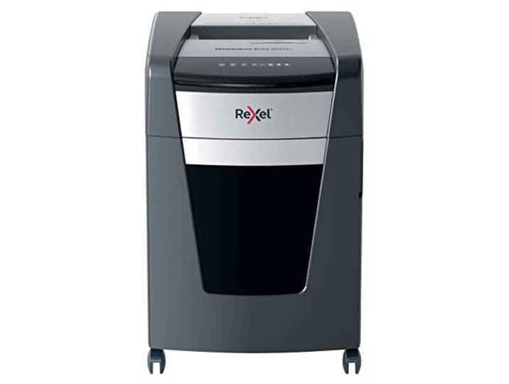 Rexel Aktenvernichter Momentum Extra XP514+, Mikroschnitt, 15-14 Blatt A4 (70-80 g/m²) Kapazität, Sicherheitsstufe P5, Anti-Papierstau-Technologie, 60L Abfallbehälter, Schredder, schwarz, 2021514MEU