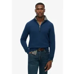 Superdry für Herren. M6110688A Marineblauer Wollpullover (XL), Lässig, Wolle