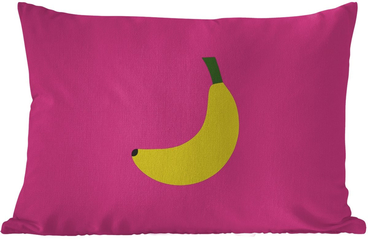 Weerbestendige buitenkussens met bananenprint - Geel - 60 x 40 cm