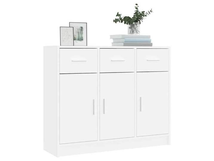 Blanc Buffet & bahut contemporain，Buffet Blanc 91x28x75 cm Bois d'ingénierie FR&4286