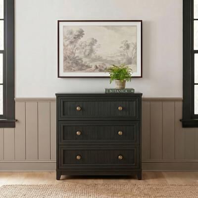 "Martha Stewart Wooden 3-Drawer Cabinet with Premium Hardware - 31.5""W x 16.75""D x 34.25""H"
