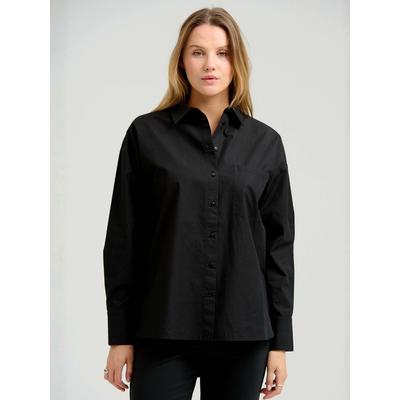 Blusentop TEESHOPPEN "TEESHOPPEN Shirt Relaxed", Damen, Gr. M, schwarz, Obermaterial: 100% Baumwolle, Blusen Blusentop