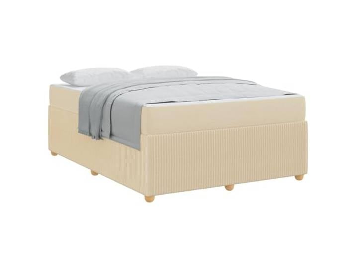 KKgypkn Schlafsofa mit Matratze 140x200 cm, mittelfeste Matratze, Bettrahmen aus Stoff Creme, Stabiler Holzwerkstoffrahmen mit Kunststoffbeinen, modernes Design