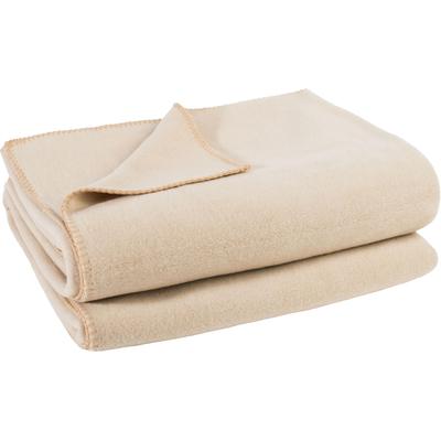 Wohndecke ZOEPPRITZ1828 "Soft-Fleece, PREMIUM, Made in Italy", beige (cream), B:160cm L:200cm, Polyester, Viskose, Wohndecken, Wohndecke, unverwechselbarem Cashmere Handfeel, made in Italy, PREMIUM