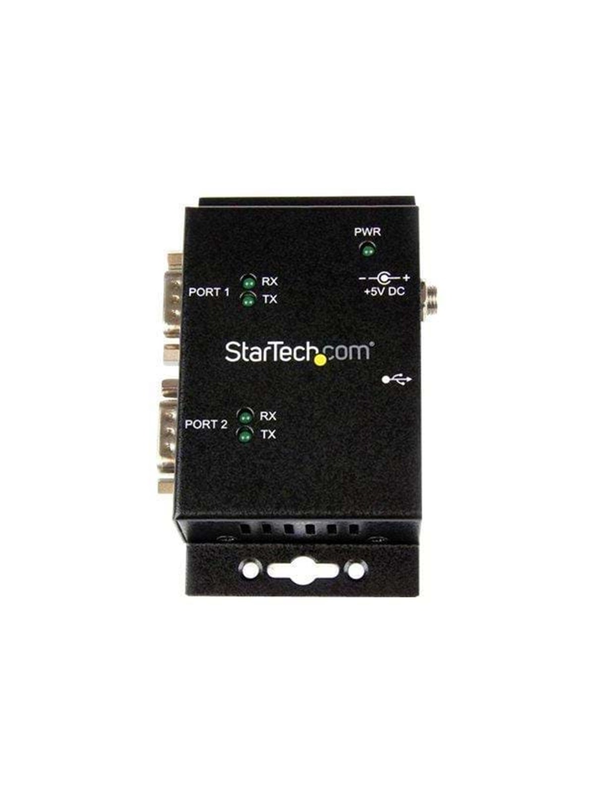 StarTech.com 2 Port Industrial Wall Mountable USB zu Serial Adapter Hub mit DIN Rail Clips - seriell Adapter