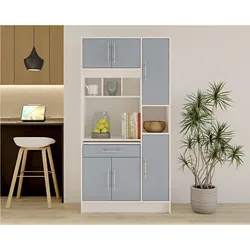 TemaHome »Louise« Küchenschrank Weiß mit Celadon Grey 91x180x40 cm