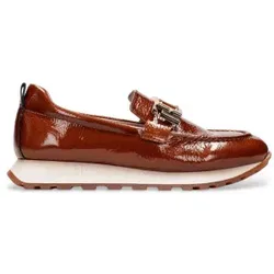 Hispanitas für Damen. HI243621 Braune Freizeit-Loafer aus Leder (38), 3 bis 5 cm, Keine, Lässig